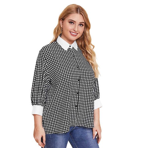 2022 new style lower price women wave point shirts for spring summer autumn, White
2022 new style lower price women wave point shirts for spring summer autumn, White