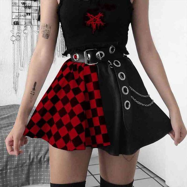 harajuku mini punk skirt plaid print checkerboard patchwork high waist a line streetwear gothic skirt e girl grunge y2k clubwear, Black
harajuku mini punk skirt plaid print checkerboard patchwork high waist a line streetwear gothic skirt e girl grunge y2k clubwear, Black