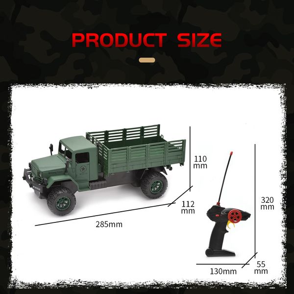 simulation military truck 1:20 six-wheel drive remote control car simulation military car truck for kid toys
simulation military truck 1:20 six-wheel drive remote control car simulation military car truck for kid toys