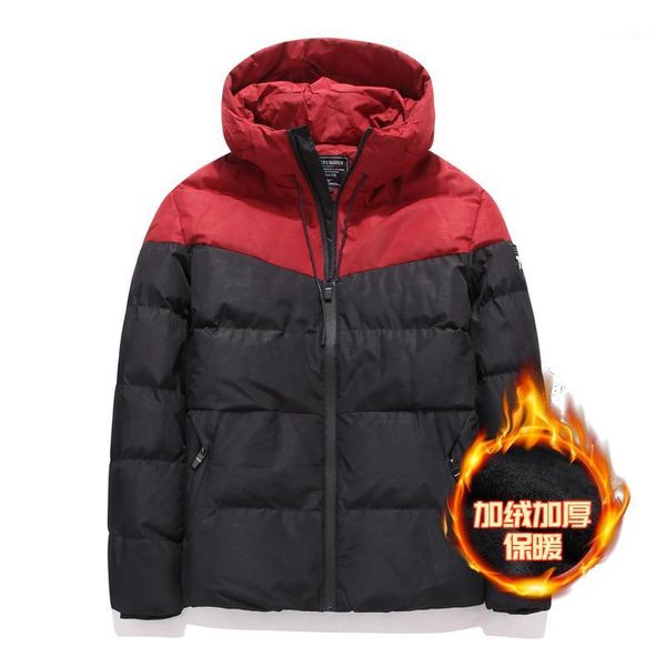 new men's cotton-padded winter warm parkas coats male hooded stitching color coat men outwears thick zipper jackets big size 8xl1, Black
new men's cotton-padded winter warm parkas coats male hooded stitching color coat men outwears thick zipper jackets big size 8xl1, Black