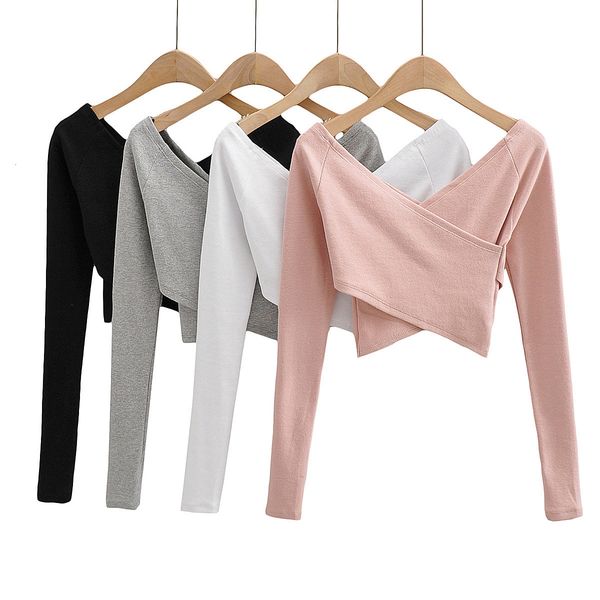 2021 new edition double v-neck sport long-sleeved t-shirt female breast cross yoga render unlined upper garment workout clothes 0dm2, White
2021 new edition double v-neck sport long-sleeved t-shirt female breast cross yoga render unlined upper garment workout clothes 0dm2, White