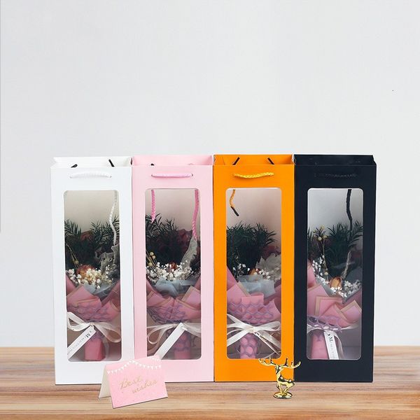bags clear visible white solid paper window bag for wine flower packing party festival gift package
bags clear visible white solid paper window bag for wine flower packing party festival gift package