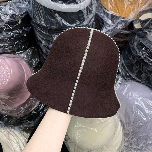 wool hepburn's new pearl bucket hat for women, Blue;gray
wool hepburn's new pearl bucket hat for women, Blue;gray