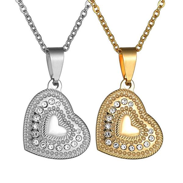 stainless steel necklace for women man lover's heart rhinestone crystal gold silver color pendant necklace engagement jewelry
stainless steel necklace for women man lover's heart rhinestone crystal gold silver color pendant necklace engagement jewelry