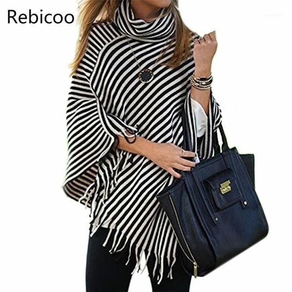 turtleneck striped ponchos and capes long womens knitted cape poncho femme ladies v neck sweaters black&white1
turtleneck striped ponchos and capes long womens knitted cape poncho femme ladies v neck sweaters black&white1