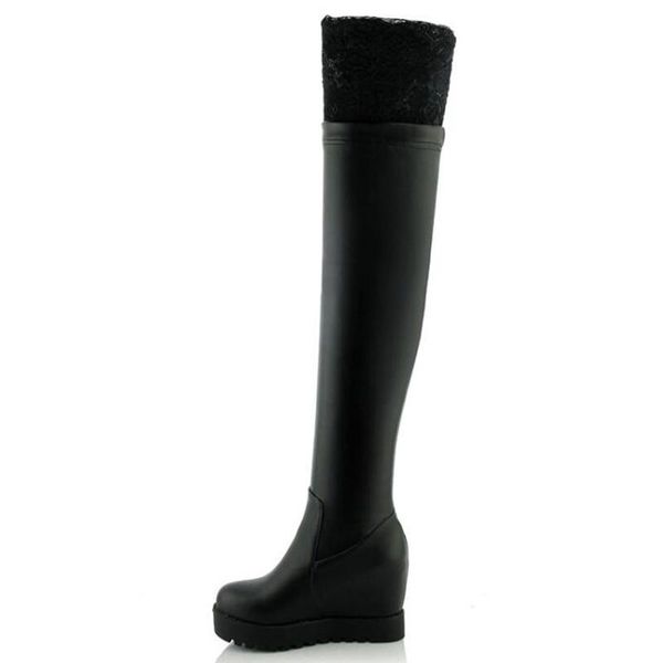 boots promotion winter slope heel internal increase lace over the knee lean leg elastic force high cylinder women, Black
boots promotion winter slope heel internal increase lace over the knee lean leg elastic force high cylinder women, Black
