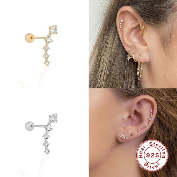 aide 925 sterling silver light luxury fashion single row studded with diamonds cz piercing cartilage stud earrings accessories1, Golden;silver
aide 925 sterling silver light luxury fashion single row studded with diamonds cz piercing cartilage stud earrings accessories1, Golden;silver
