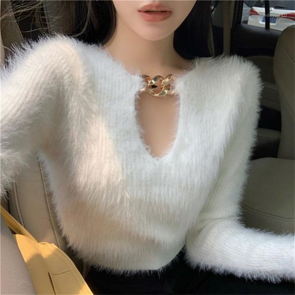 women's sweaters korean sweater women long sleeve designer autumn winter warm mohair knitted pullover crop ladies pull femme1, White;black
women's sweaters korean sweater women long sleeve designer autumn winter warm mohair knitted pullover crop ladies pull femme1, White;black