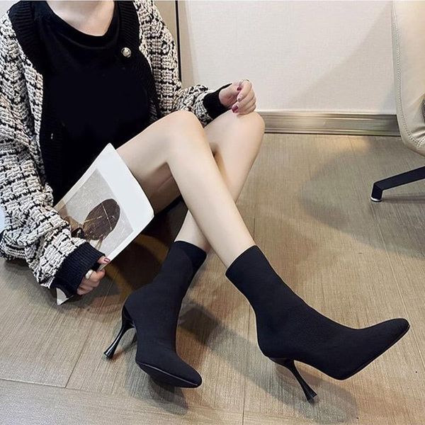 women's winter boots warm ankle shoes thin heels ladies shoes female slip on cotton footwear botas mujer 2020 fashion hot, Black
women's winter boots warm ankle shoes thin heels ladies shoes female slip on cotton footwear botas mujer 2020 fashion hot, Black