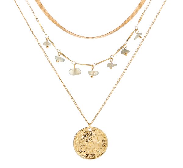 fashion necklace jewelry roman retro coin portrait fresh natural stone multilayer detachable clavicle chain necklace pendant, Black
fashion necklace jewelry roman retro coin portrait fresh natural stone multilayer detachable clavicle chain necklace pendant, Black