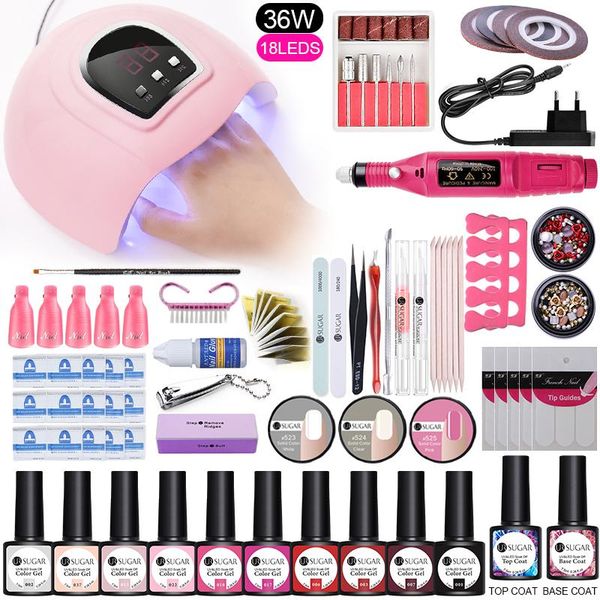 nail art kits ursugar polish set uv led lamp dryer drill gel kit 12pcs tool 
nail art kits ursugar polish set uv led lamp dryer drill gel kit 12pcs tool