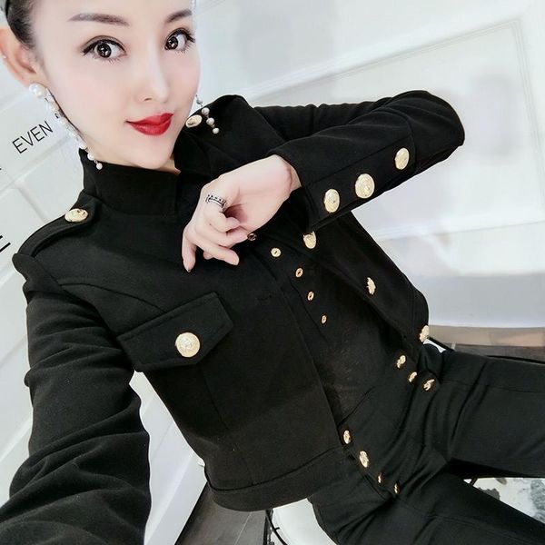 women's jackets plus size 3xlspring autumn fashion black short jacket women stand collar single breasted coat, Black;brown
women's jackets plus size 3xlspring autumn fashion black short jacket women stand collar single breasted coat, Black;brown