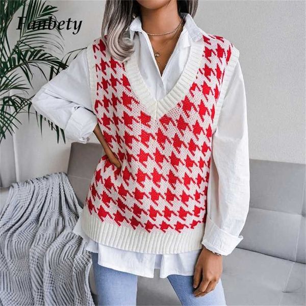 autumn v-neck casual loose knit vest sweater women fashion all-match pullover college style diamond print tank sweater 220125, Black;white
autumn v-neck casual loose knit vest sweater women fashion all-match pullover college style diamond print tank sweater 220125, Black;white