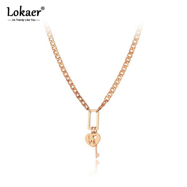 lokaer trendy titanium stainless steel love heart & key choker necklaces for women thick chain charm pendant necklace n20285, Silver
lokaer trendy titanium stainless steel love heart & key choker necklaces for women thick chain charm pendant necklace n20285, Silver