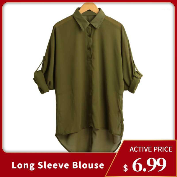 spring women chiffon shirt blouse long sleeve turn-down collar asymmetric casual loose elegant business blouses blusas1, White
spring women chiffon shirt blouse long sleeve turn-down collar asymmetric casual loose elegant business blouses blusas1, White