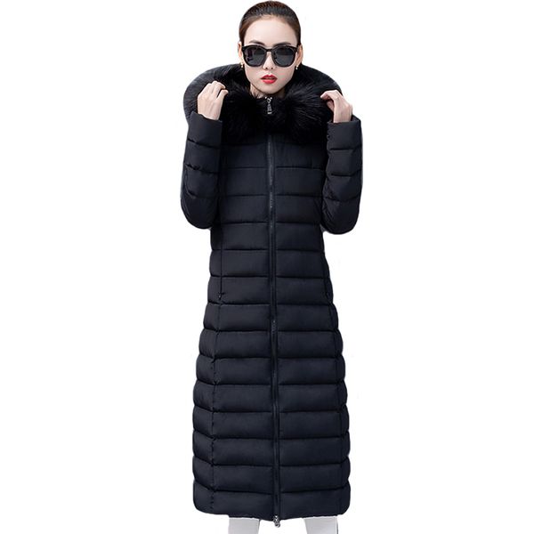 women winter jacket hooded with fur collar long female coat warm thicken ladies parka 201028, Black
women winter jacket hooded with fur collar long female coat warm thicken ladies parka 201028, Black