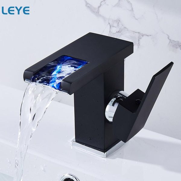 led waterfall bathroom basin faucet temperature colors change black bathroom faucet for deck mounted wash sink
led waterfall bathroom basin faucet temperature colors change black bathroom faucet for deck mounted wash sink