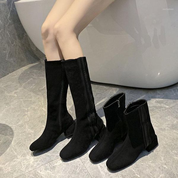 autumn mid calf high boots women thick high heels plush warm winter boots square toe party office heels women shoes1, Black
autumn mid calf high boots women thick high heels plush warm winter boots square toe party office heels women shoes1, Black