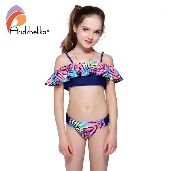 andzhelika bikini girls swimwear summer print leaves ruffle bikinis set two-piece suits children's swimwear swim suit ak581, White;black
andzhelika bikini girls swimwear summer print leaves ruffle bikinis set two-piece suits children's swimwear swim suit ak581, White;black