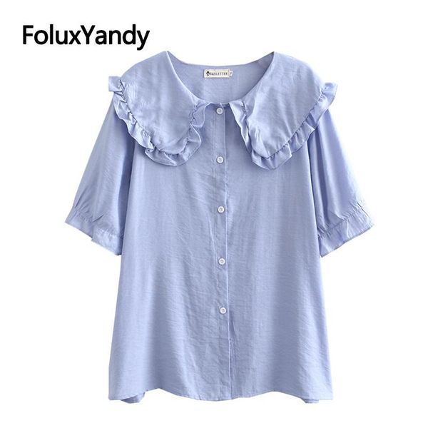peter pan collar summer blouse women plus size ruffles casual short sleeve blouse shirt kkfy4638, White
peter pan collar summer blouse women plus size ruffles casual short sleeve blouse shirt kkfy4638, White