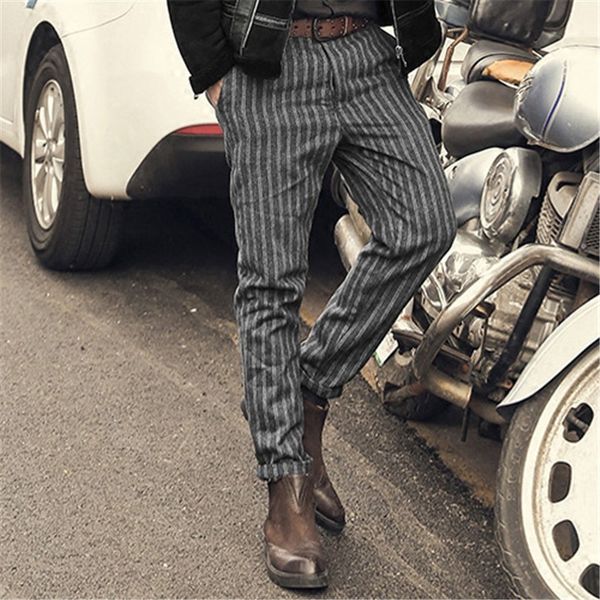 2021 the new new england style spring men slim fit straight long strips male skinny casual business pants moda k681, Blue 
2021 the new new england style spring men slim fit straight long strips male skinny casual business pants moda k681, Blue