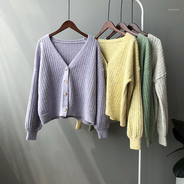 2020 autumn purple knitted cardigan new korean style gentle style retro sweater sweater cardigan coat for women1, White
2020 autumn purple knitted cardigan new korean style gentle style retro sweater sweater cardigan coat for women1, White