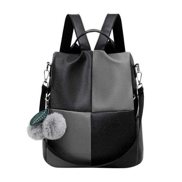 women hairball patchwork school backpack bags pu zipper sell student backpack 2020 mochila rucksack
women hairball patchwork school backpack bags pu zipper sell student backpack 2020 mochila rucksack
