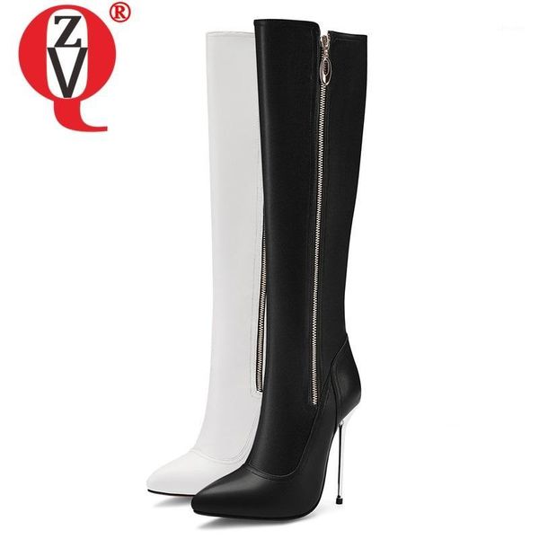 zvq woman shoes winter warm new fashion pointed toe party high boots outside super high heels zip plus size ladies shoes1, Black 
zvq woman shoes winter warm new fashion pointed toe party high boots outside super high heels zip plus size ladies shoes1, Black