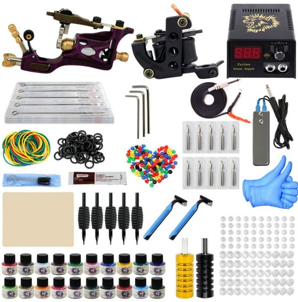 tattoo guns kits complete kit 2 machines gun power supply grips body art tools set permanent makeup
tattoo guns kits complete kit 2 machines gun power supply grips body art tools set permanent makeup