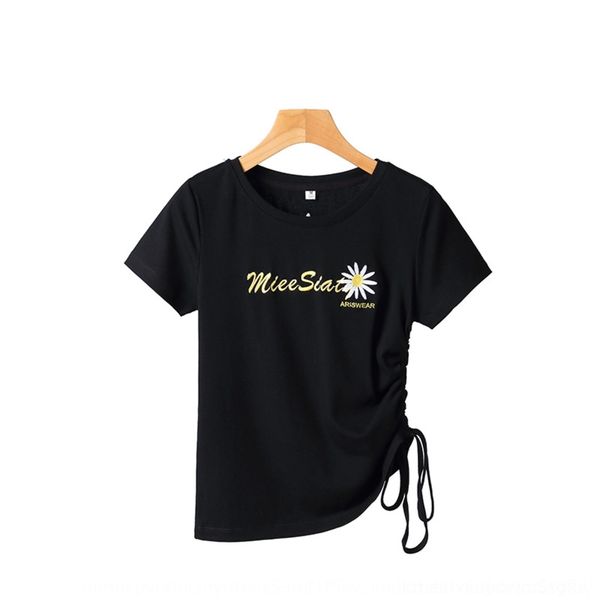 x1jdw mfs women's wear 2020 s new round neck t-shirt embroideryembroidery embroidery drawstring summer daisy embroidered pleated heart, White
x1jdw mfs women's wear 2020 s new round neck t-shirt embroideryembroidery embroidery drawstring summer daisy embroidered pleated heart, White