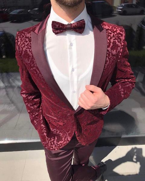 custom made two pieces burgundy man suit for wedding lace groom tuxedo (jacket+pants+tie), Black;gray
custom made two pieces burgundy man suit for wedding lace groom tuxedo (jacket+pants+tie), Black;gray