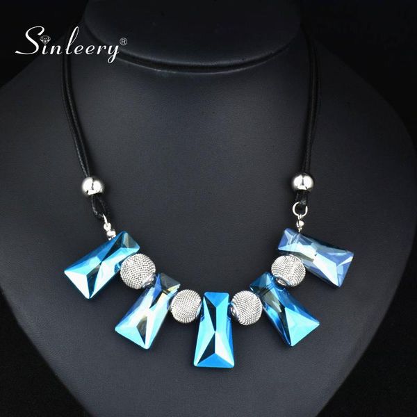 sinleery square acrylic alloy beads statement bib choker necklaces black leather chain for women costume jewelry xl191 sso, Golden;silver
sinleery square acrylic alloy beads statement bib choker necklaces black leather chain for women costume jewelry xl191 sso, Golden;silver