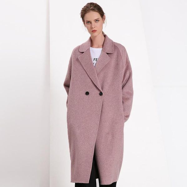 long woolen blends cashmere coats for women 2019 autumn winter ladies jackets plus size overcoat double sided pink 2 buttons1, Black
long woolen blends cashmere coats for women 2019 autumn winter ladies jackets plus size overcoat double sided pink 2 buttons1, Black
