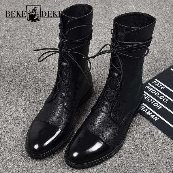 new designer autumn winter lace up womens mid calf boots fashion british round toe black cross tied female flat boot streetwear1
new designer autumn winter lace up womens mid calf boots fashion british round toe black cross tied female flat boot streetwear1