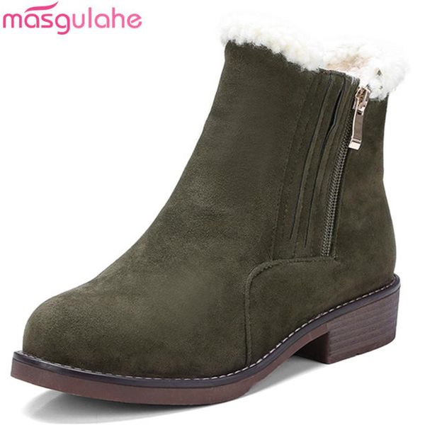 masgulahe big size 32-43 fashion autumn winter boots round toe zip flock ankle boots low heels casu keep warm women, Black
masgulahe big size 32-43 fashion autumn winter boots round toe zip flock ankle boots low heels casu keep warm women, Black