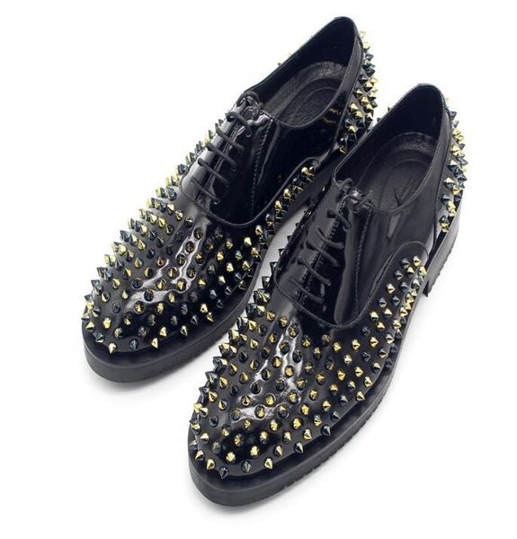 black gold rivet lace up dress shoes men round toe lace up genuine leather oxfords shoes wedding party oxford
black gold rivet lace up dress shoes men round toe lace up genuine leather oxfords shoes wedding party oxford