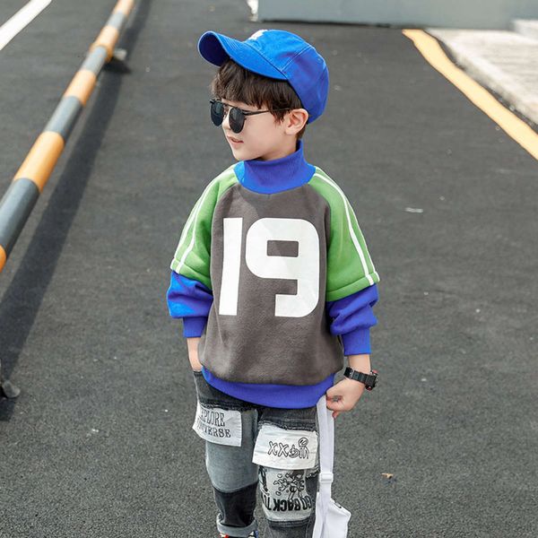 children's high boys' thickened new winter collar sweater sluzahjsp4op45a6, Black
children's high boys' thickened new winter collar sweater sluzahjsp4op45a6, Black