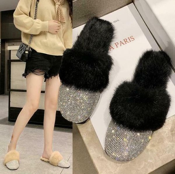 womens flats rhinestones faux fur lined mules slippers fashion shoes warm winter furry shiny bling1, Black
womens flats rhinestones faux fur lined mules slippers fashion shoes warm winter furry shiny bling1, Black
