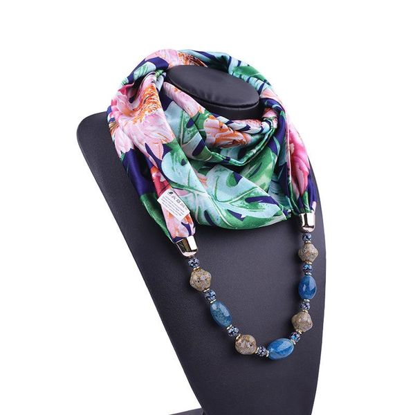 scarves fashion women silk feeling pendant scarf satin print gemstone jewelry necklace lady ring style trendy clothing accessories, Blue;gray
scarves fashion women silk feeling pendant scarf satin print gemstone jewelry necklace lady ring style trendy clothing accessories, Blue;gray