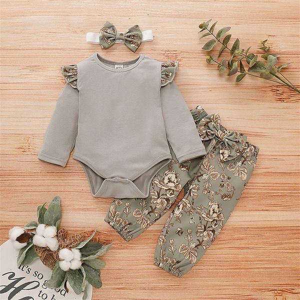baby girl clothes newborn autumn winter girls ruffles solid romper bodysuit+floral pants+headband outfits 0-18 months clothing y200803, White
baby girl clothes newborn autumn winter girls ruffles solid romper bodysuit+floral pants+headband outfits 0-18 months clothing y200803, White