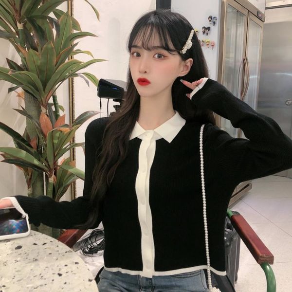 kxpfn early autumn thin sweater jacket collar stripe long jacketjacket short jacketsleeve polo cardigan knitted with short for women chun, White;black
kxpfn early autumn thin sweater jacket collar stripe long jacketjacket short jacketsleeve polo cardigan knitted with short for women chun, White;black