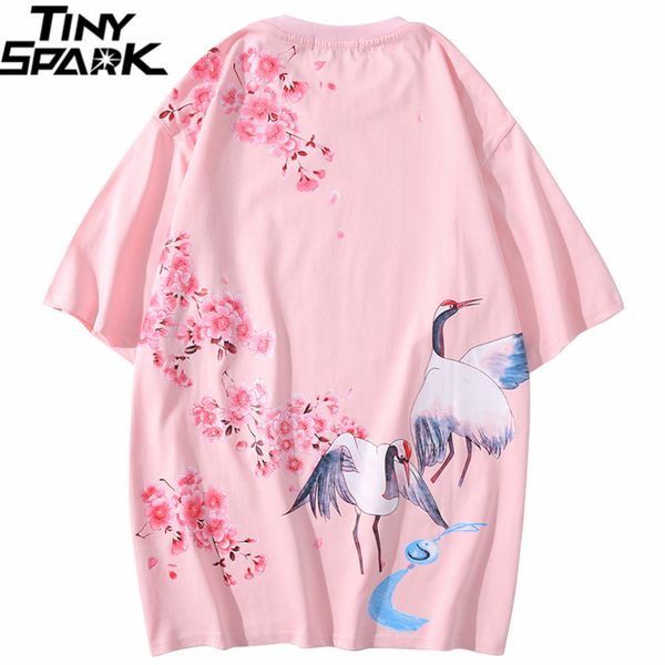 men t shirt hip hop streetwear japanese sakura crane tshirt summer short sleeve t-shirt cotton tees pink kg-480, White;black
men t shirt hip hop streetwear japanese sakura crane tshirt summer short sleeve t-shirt cotton tees pink kg-480, White;black