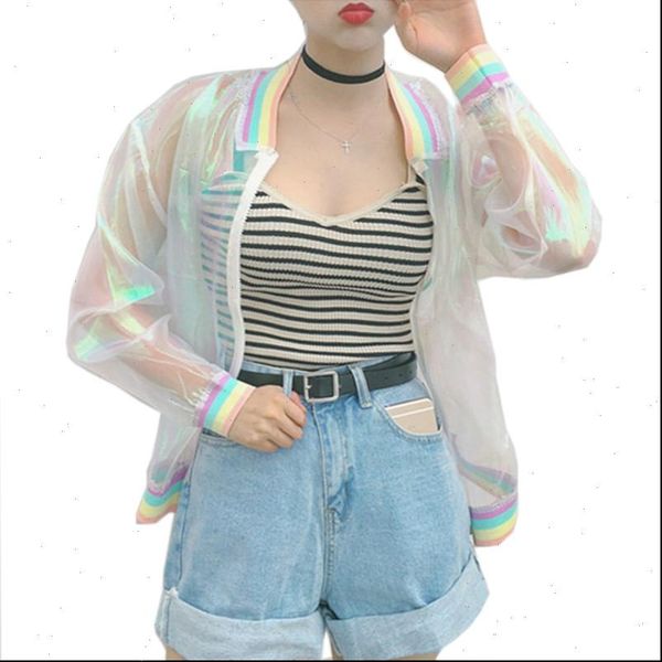 harajuku summer women jacket laser rainbow symphony hologram women basiccoat clear iridescent transparent bomber jacket sunproof, Black;brown
harajuku summer women jacket laser rainbow symphony hologram women basiccoat clear iridescent transparent bomber jacket sunproof, Black;brown