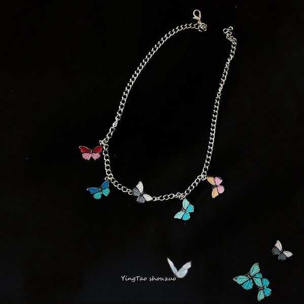 ins красочные ожерелье бабочки домодельное lisa же 90s cool girl choker цепочка ключицы, Silver
ins красочные ожерелье бабочки домодельное lisa же 90s cool girl choker цепочка ключицы, Silver