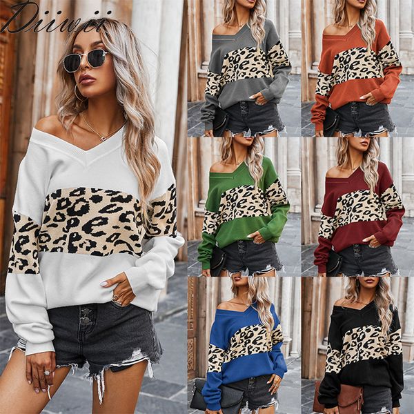 diiwii ribbed sweater women casual v neck leopard patchwork oversized jumpers winter knitted slim basic sweaters female 201130, White;black
diiwii ribbed sweater women casual v neck leopard patchwork oversized jumpers winter knitted slim basic sweaters female 201130, White;black