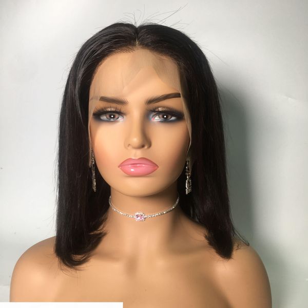 straight bob wig lace front wig virgin human hair wig for women selling hair products, Black
straight bob wig lace front wig virgin human hair wig for women selling hair products, Black