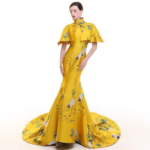 yellow stain vintage cheongsam long modern chinese traditional dress women qipao wedding robe chinoise vestido oriental evening1, Red
yellow stain vintage cheongsam long modern chinese traditional dress women qipao wedding robe chinoise vestido oriental evening1, Red