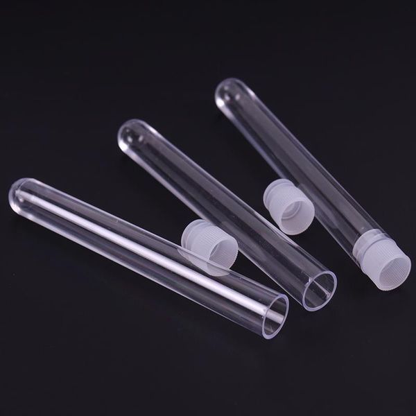 10pcs 12x100mm lab clear plastic test tube round bottom tube vial with cap office lab experiment jllcvc
10pcs 12x100mm lab clear plastic test tube round bottom tube vial with cap office lab experiment jllcvc