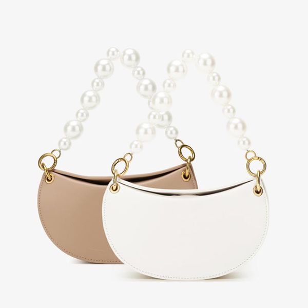 Fashion Half-Moon Women's Shoulder Bag Casual Pearl Chains Handbag Lady Designer Small Solid Color Crossbody Bags for Women 2021
Fashion Half-Moon Women's Shoulder Bag Casual Pearl Chains Handbag Lady Designer Small Solid Color Crossbody Bags for Women 2021