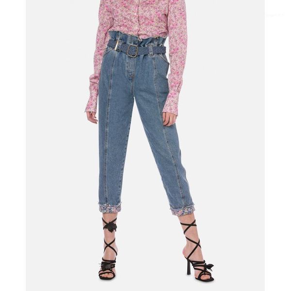 7.25 harem denim pants women 2020 new high waist fashion casual retro bud-waist printed hem straight jeans1, Blue
7.25 harem denim pants women 2020 new high waist fashion casual retro bud-waist printed hem straight jeans1, Blue